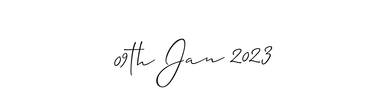 Also we have 09th Jan 2023 name is the best signature style. Create professional handwritten signature collection using Allison_Script autograph style. 09th Jan 2023 signature style 2 images and pictures png