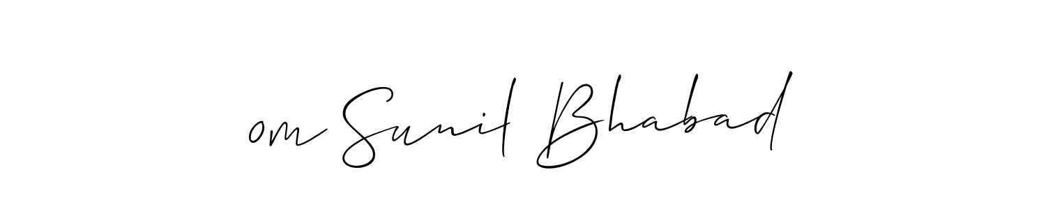 The best way (Allison_Script) to make a short signature is to pick only two or three words in your name. The name 0m Sunil Bhabad include a total of six letters. For converting this name. 0m Sunil Bhabad signature style 2 images and pictures png