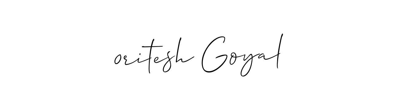 Make a beautiful signature design for name 0ritesh Goyal. With this signature (Allison_Script) style, you can create a handwritten signature for free. 0ritesh Goyal signature style 2 images and pictures png