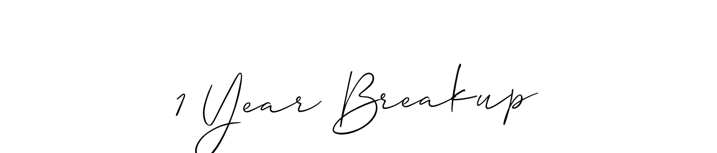 1 Year Breakup stylish signature style. Best Handwritten Sign (Allison_Script) for my name. Handwritten Signature Collection Ideas for my name 1 Year Breakup. 1 Year Breakup signature style 2 images and pictures png