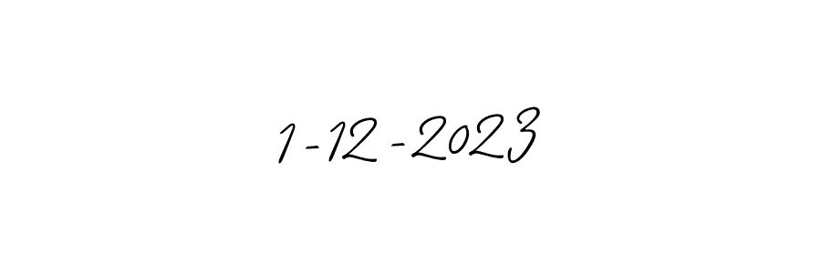 How to make 1-12-2023 signature? Allison_Script is a professional autograph style. Create handwritten signature for 1-12-2023 name. 1-12-2023 signature style 2 images and pictures png