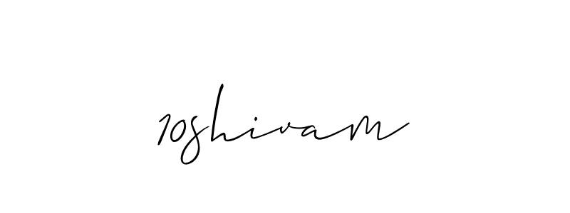 Design your own signature with our free online signature maker. With this signature software, you can create a handwritten (Allison_Script) signature for name 10shivam. 10shivam signature style 2 images and pictures png