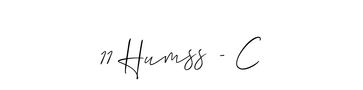 Once you've used our free online signature maker to create your best signature Allison_Script style, it's time to enjoy all of the benefits that 11 Humss - C name signing documents. 11 Humss - C signature style 2 images and pictures png