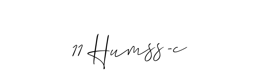 How to Draw 11 Humss-c signature style? Allison_Script is a latest design signature styles for name 11 Humss-c. 11 Humss-c signature style 2 images and pictures png