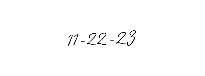 How to make 11-22-23 name signature. Use Allison_Script style for creating short signs online. This is the latest handwritten sign. 11-22-23 signature style 2 images and pictures png