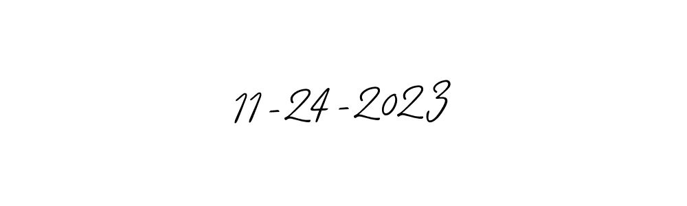 The best way (Allison_Script) to make a short signature is to pick only two or three words in your name. The name 11-24-2023 include a total of six letters. For converting this name. 11-24-2023 signature style 2 images and pictures png