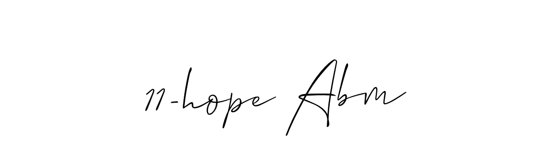 How to make 11-hope Abm signature? Allison_Script is a professional autograph style. Create handwritten signature for 11-hope Abm name. 11-hope Abm signature style 2 images and pictures png