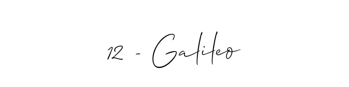The best way (Allison_Script) to make a short signature is to pick only two or three words in your name. The name 12 - Galileo include a total of six letters. For converting this name. 12 - Galileo signature style 2 images and pictures png