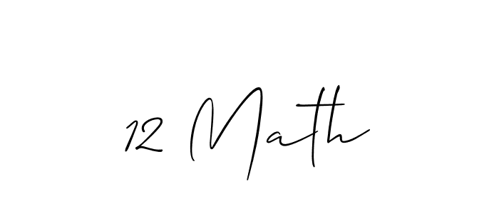 How to make 12 Math name signature. Use Allison_Script style for creating short signs online. This is the latest handwritten sign. 12 Math signature style 2 images and pictures png