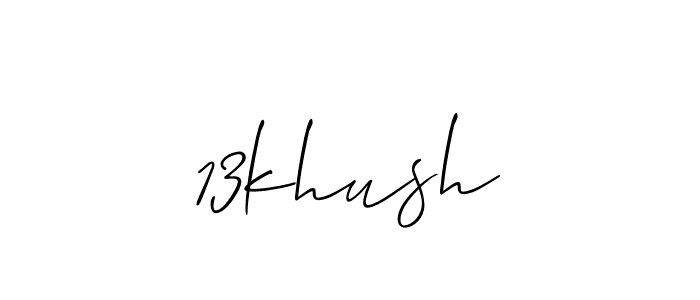 Design your own signature with our free online signature maker. With this signature software, you can create a handwritten (Allison_Script) signature for name 13khush. 13khush signature style 2 images and pictures png