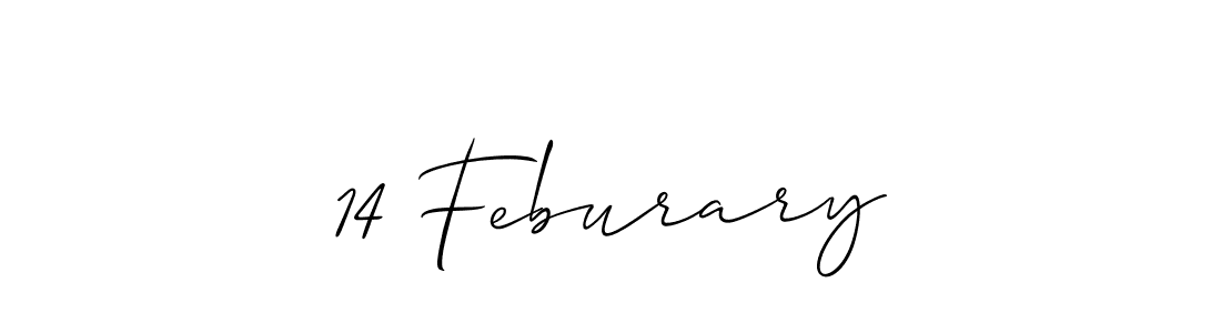 Best and Professional Signature Style for 14 Feburary. Allison_Script Best Signature Style Collection. 14 Feburary signature style 2 images and pictures png