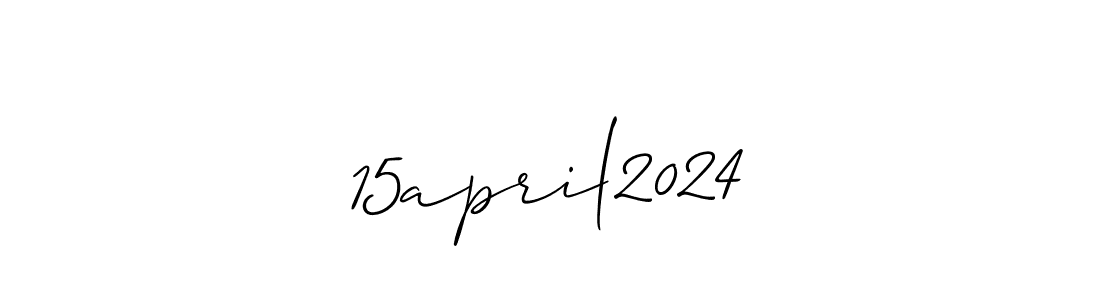 Make a beautiful signature design for name 15april2024. With this signature (Allison_Script) style, you can create a handwritten signature for free. 15april2024 signature style 2 images and pictures png