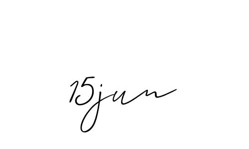 How to make 15jun name signature. Use Allison_Script style for creating short signs online. This is the latest handwritten sign. 15jun signature style 2 images and pictures png