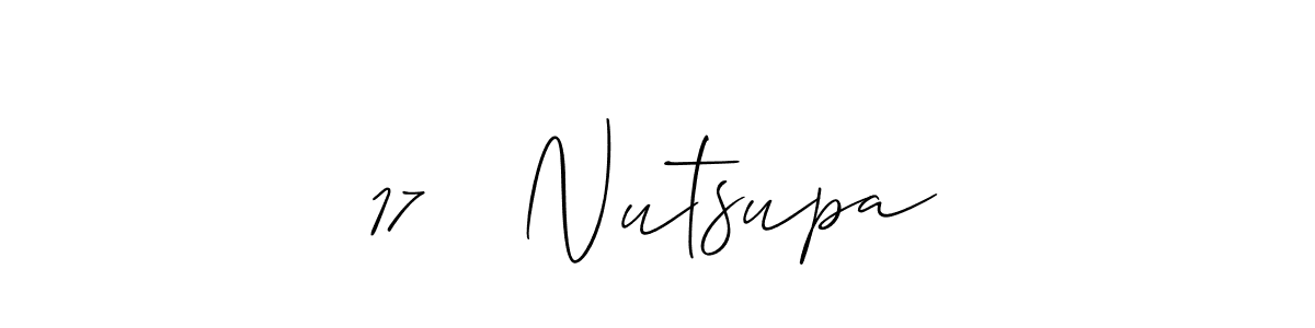 Allison_Script is a professional signature style that is perfect for those who want to add a touch of class to their signature. It is also a great choice for those who want to make their signature more unique. Get 17   Nutsupa name to fancy signature for free. 17   Nutsupa signature style 2 images and pictures png