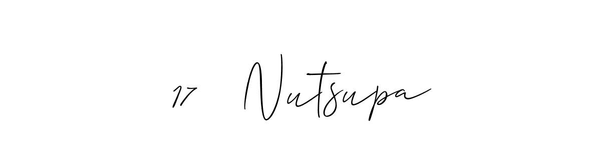 Allison_Script is a professional signature style that is perfect for those who want to add a touch of class to their signature. It is also a great choice for those who want to make their signature more unique. Get 17   Nutsupa name to fancy signature for free. 17   Nutsupa signature style 2 images and pictures png