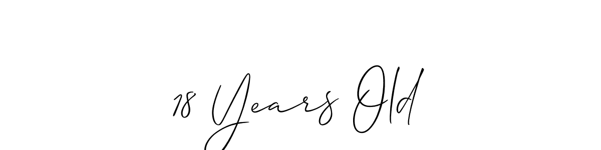 Similarly Allison_Script is the best handwritten signature design. Signature creator online .You can use it as an online autograph creator for name 18 Years Old. 18 Years Old signature style 2 images and pictures png