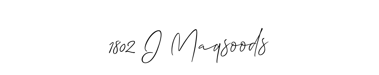 Use a signature maker to create a handwritten signature online. With this signature software, you can design (Allison_Script) your own signature for name 1802 I Maqsoods. 1802 I Maqsoods signature style 2 images and pictures png