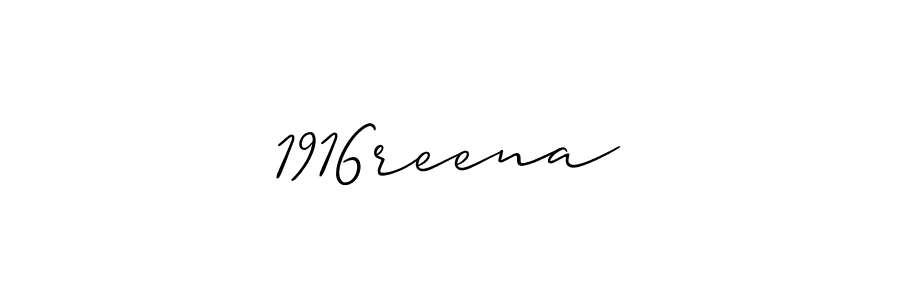 How to make 1916reena name signature. Use Allison_Script style for creating short signs online. This is the latest handwritten sign. 1916reena signature style 2 images and pictures png