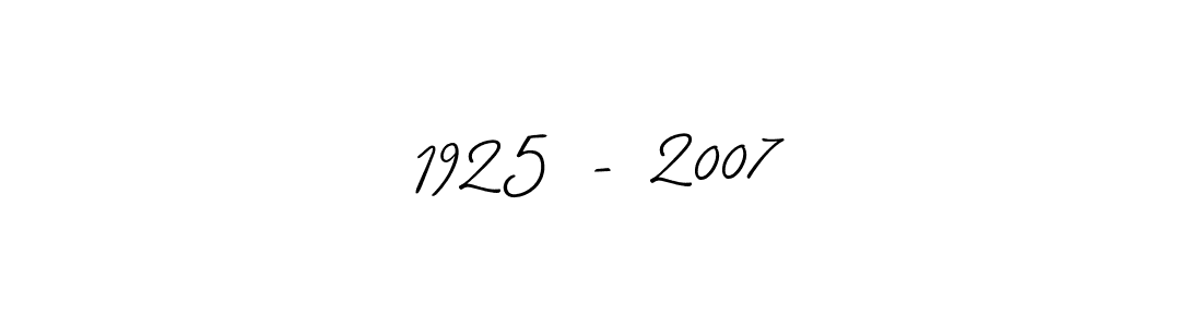 Use a signature maker to create a handwritten signature online. With this signature software, you can design (Allison_Script) your own signature for name 1925 - 2007. 1925 - 2007 signature style 2 images and pictures png