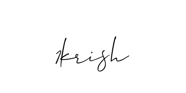 How to make 1krish name signature. Use Allison_Script style for creating short signs online. This is the latest handwritten sign. 1krish signature style 2 images and pictures png