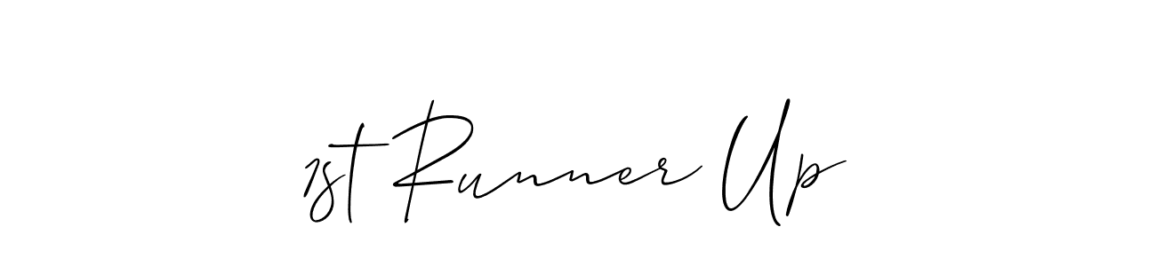 You can use this online signature creator to create a handwritten signature for the name 1st Runner Up. This is the best online autograph maker. 1st Runner Up signature style 2 images and pictures png