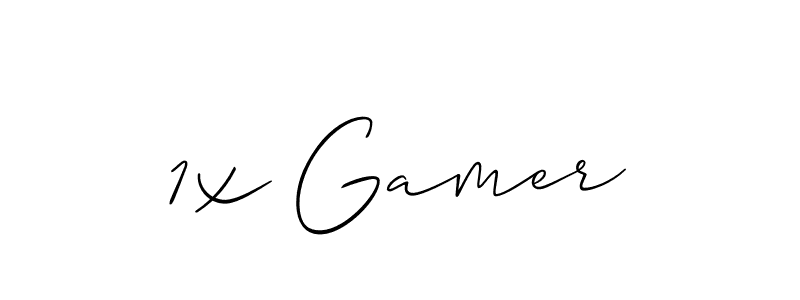 Design your own signature with our free online signature maker. With this signature software, you can create a handwritten (Allison_Script) signature for name 1x Gamer. 1x Gamer signature style 2 images and pictures png