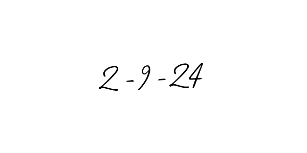 The best way (Allison_Script) to make a short signature is to pick only two or three words in your name. The name 2-9-24 include a total of six letters. For converting this name. 2-9-24 signature style 2 images and pictures png