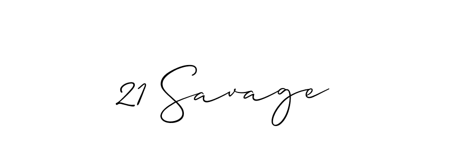 How to make 21 Savage signature? Allison_Script is a professional autograph style. Create handwritten signature for 21 Savage name. 21 Savage signature style 2 images and pictures png