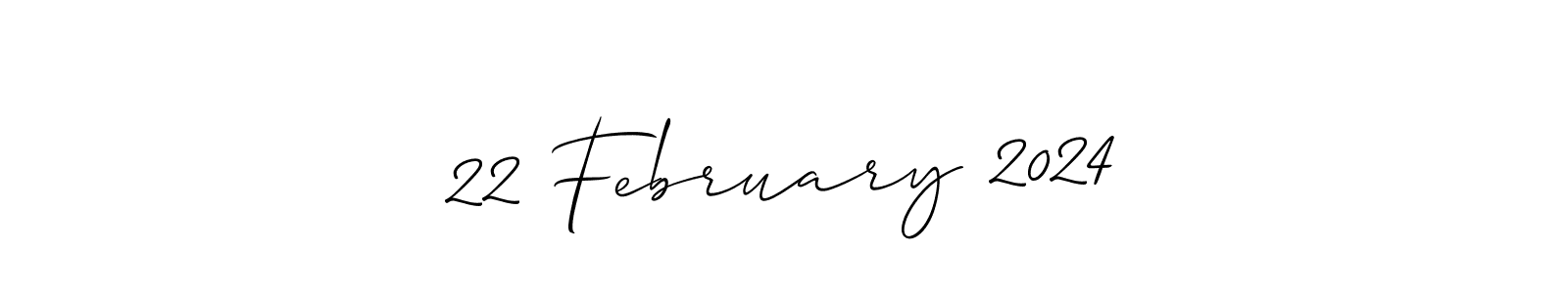 Also we have 22 February 2024 name is the best signature style. Create professional handwritten signature collection using Allison_Script autograph style. 22 February 2024 signature style 2 images and pictures png