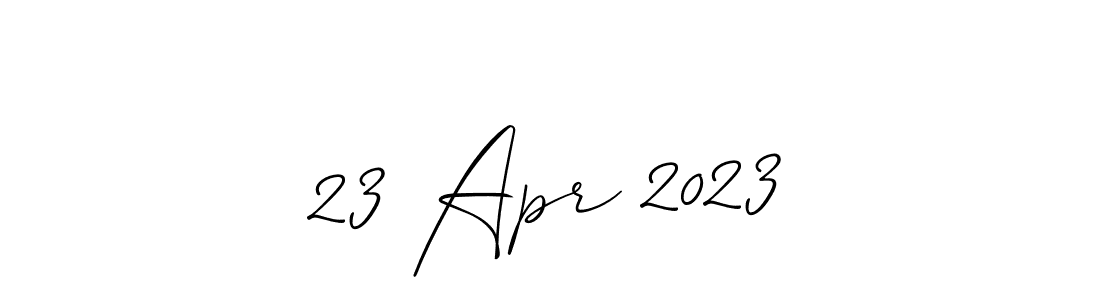 Also we have 23 Apr 2023 name is the best signature style. Create professional handwritten signature collection using Allison_Script autograph style. 23 Apr 2023 signature style 2 images and pictures png