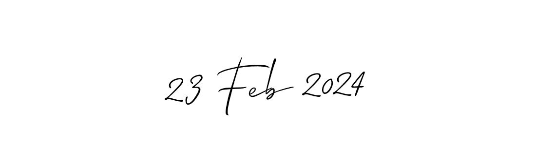 Make a short 23 Feb 2024 signature style. Manage your documents anywhere anytime using Allison_Script. Create and add eSignatures, submit forms, share and send files easily. 23 Feb 2024 signature style 2 images and pictures png