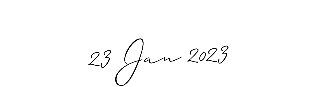 The best way (Allison_Script) to make a short signature is to pick only two or three words in your name. The name 23 Jan 2023 include a total of six letters. For converting this name. 23 Jan 2023 signature style 2 images and pictures png