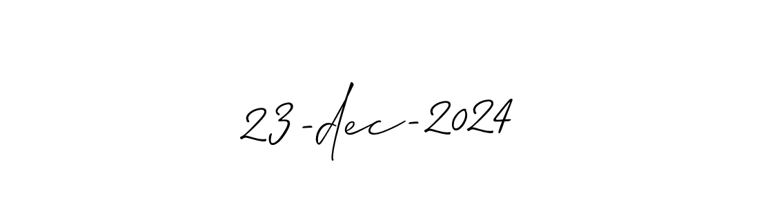 How to make 23-dec-2024 name signature. Use Allison_Script style for creating short signs online. This is the latest handwritten sign. 23-dec-2024 signature style 2 images and pictures png