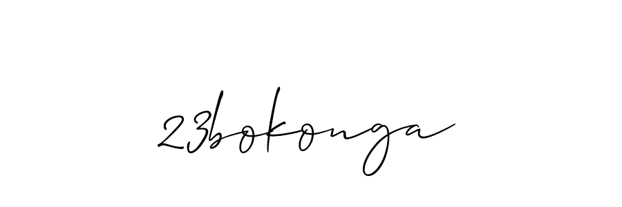 The best way (Allison_Script) to make a short signature is to pick only two or three words in your name. The name 23bokonga include a total of six letters. For converting this name. 23bokonga signature style 2 images and pictures png