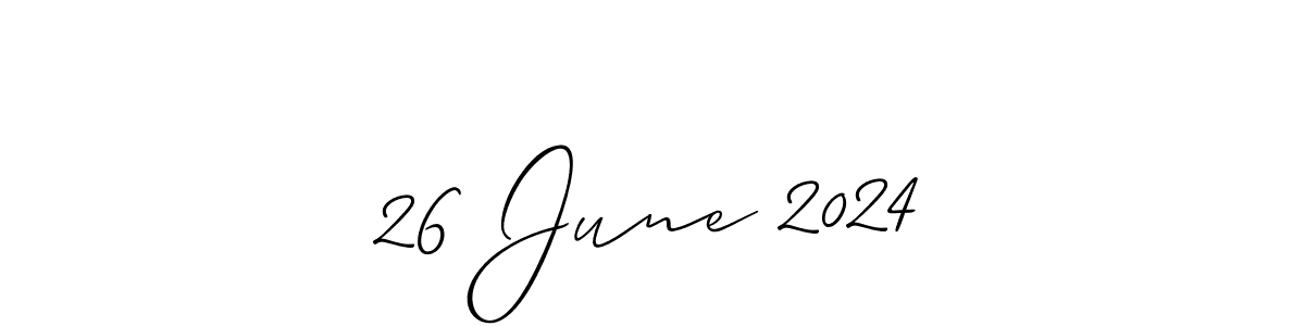 Check out images of Autograph of 26 June 2024 name. Actor 26 June 2024 Signature Style. Allison_Script is a professional sign style online. 26 June 2024 signature style 2 images and pictures png