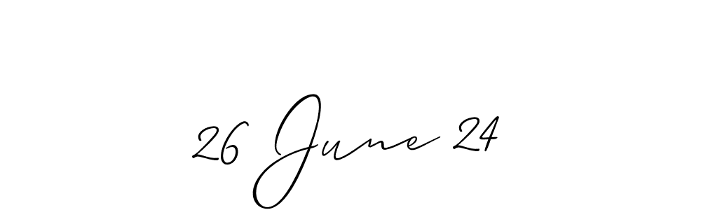 26 June 24 stylish signature style. Best Handwritten Sign (Allison_Script) for my name. Handwritten Signature Collection Ideas for my name 26 June 24. 26 June 24 signature style 2 images and pictures png