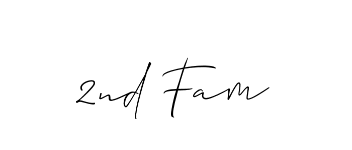 You should practise on your own different ways (Allison_Script) to write your name (2nd Fam) in signature. don't let someone else do it for you. 2nd Fam signature style 2 images and pictures png