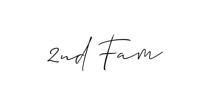 The best way (Allison_Script) to make a short signature is to pick only two or three words in your name. The name 2nd Fam include a total of six letters. For converting this name. 2nd Fam signature style 2 images and pictures png