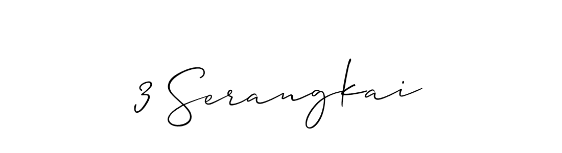 How to Draw 3 Serangkai signature style? Allison_Script is a latest design signature styles for name 3 Serangkai. 3 Serangkai signature style 2 images and pictures png