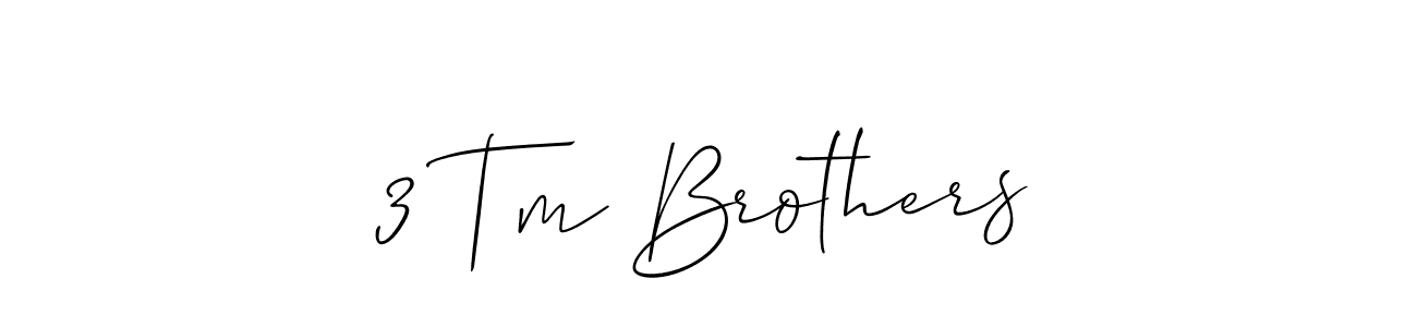 Similarly Allison_Script is the best handwritten signature design. Signature creator online .You can use it as an online autograph creator for name 3 Tm Brothers. 3 Tm Brothers signature style 2 images and pictures png