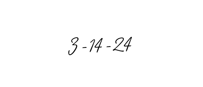 The best way (Allison_Script) to make a short signature is to pick only two or three words in your name. The name 3-14-24 include a total of six letters. For converting this name. 3-14-24 signature style 2 images and pictures png