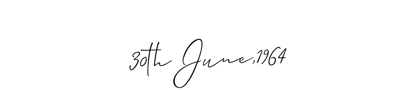 Similarly Allison_Script is the best handwritten signature design. Signature creator online .You can use it as an online autograph creator for name 30th June,1964. 30th June,1964 signature style 2 images and pictures png