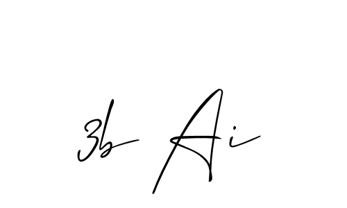 Create a beautiful signature design for name 3b Ai. With this signature (Allison_Script) fonts, you can make a handwritten signature for free. 3b Ai signature style 2 images and pictures png
