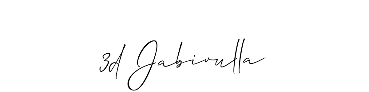 How to make 3d Jabivulla signature? Allison_Script is a professional autograph style. Create handwritten signature for 3d Jabivulla name. 3d Jabivulla signature style 2 images and pictures png