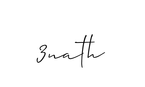 Make a beautiful signature design for name 3nath. With this signature (Allison_Script) style, you can create a handwritten signature for free. 3nath signature style 2 images and pictures png