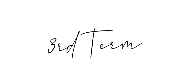 Also You can easily find your signature by using the search form. We will create 3rd Term name handwritten signature images for you free of cost using Allison_Script sign style. 3rd Term signature style 2 images and pictures png