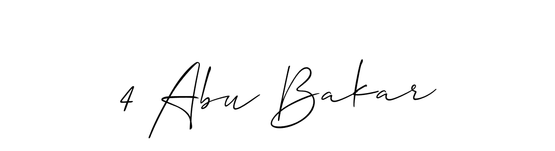 Allison_Script is a professional signature style that is perfect for those who want to add a touch of class to their signature. It is also a great choice for those who want to make their signature more unique. Get 4 Abu Bakar name to fancy signature for free. 4 Abu Bakar signature style 2 images and pictures png