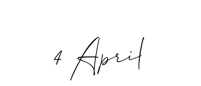 Use a signature maker to create a handwritten signature online. With this signature software, you can design (Allison_Script) your own signature for name 4 April. 4 April signature style 2 images and pictures png