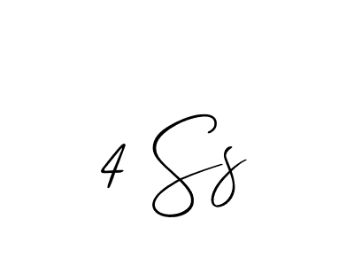 Best and Professional Signature Style for 4 Ss. Allison_Script Best Signature Style Collection. 4 Ss signature style 2 images and pictures png