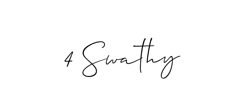 Once you've used our free online signature maker to create your best signature Allison_Script style, it's time to enjoy all of the benefits that 4 Swathy name signing documents. 4 Swathy signature style 2 images and pictures png